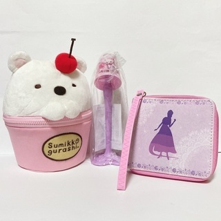 【未開封品あり】すみっこくらし小物入れ ラプンツェル財布 ペンSET