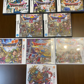 貴重！ドラクエ限定モデル、ニンテンドー3DSLL、ニンテンドー2DSLL、ソフト9本の豪華セット。の画像