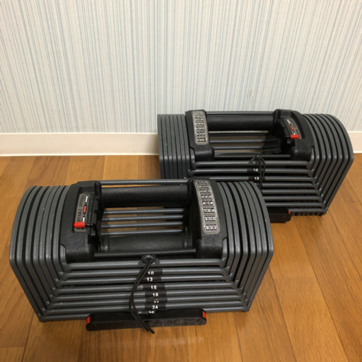 可変式ダンベル(ブロックダンベル)2〜26kg調整可能×2個セット