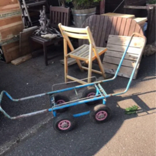 リヤカー、レトロなリヤカー、作業用台車、農家のリヤカー