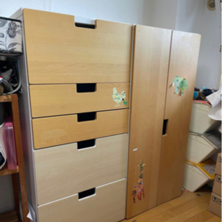 IKEA 子供用クローゼットとチェスト　スモースタッド