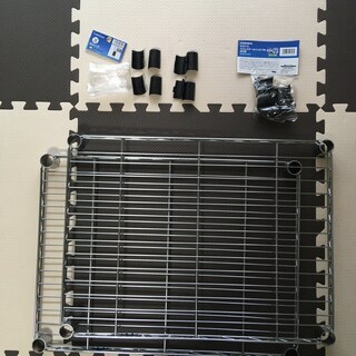 ルミナスラック　棚板2枚　幅61×奥行46　25mm柱用　スリーブ付き