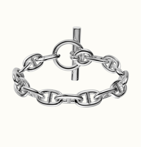 【新品】HERMES  ブレスレット　シェーヌダンクル　MM 16コマ　国内正規　シルバー　チェーン　エルメス