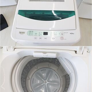 引取限定　ヤマダセレクト　洗濯機　洗濯容量:4.5kg　YWM-T45G1　2019年製　ホワイト　幅 565mm ×奥行 534mm ×高さ 890mmの画像