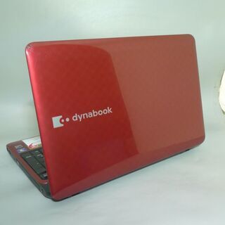 即使用可能 赤色 ノートパソコン 中古良品 15型ワイド TOSHIBA 東芝 T351/57CR Core i5 4GB 750GB Blu-ray 無線LAN Windows10 Officeの画像