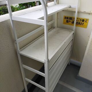 山善　室外機カバー棚付きの画像