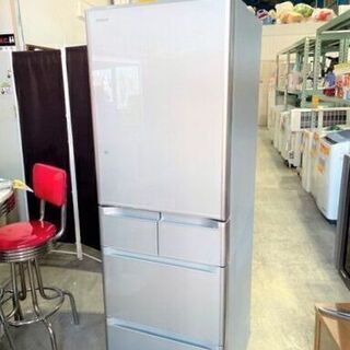 【送料込】【美品】冷凍冷蔵庫 5ドア 415L R-S4200D 2014年製 中古店舗近郊送料格安 415L 5ドア冷蔵庫 日立 R-S4200EL-XN 2014