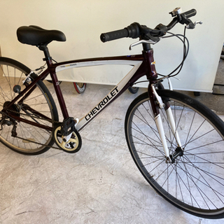 取引中 700×28c 【CHEVROLET】クロスバイク 6段変速 ワインレッド