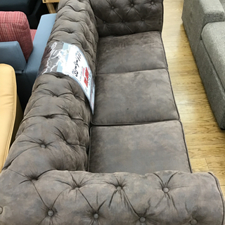 KI-37【ご来店頂ける方限定】3シーターソファ ブラウン