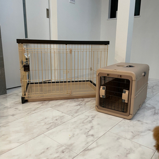 小型犬キャリーケース　犬ゲージ　犬サークル　簡単掃除ゲージ