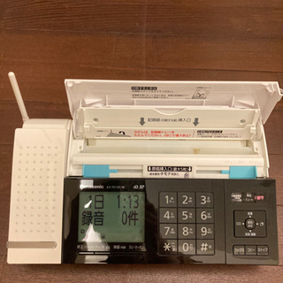 【美品】Panasonic パーソナルファクス(子機、説明書つき)の画像