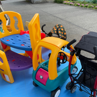 ベビーカー、バギー、滑り台、ベビーチェア、大型玩具　まとめてお譲り！の画像