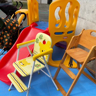 ベビーカー、バギー、滑り台、ベビーチェア、大型玩具　まとめてお譲り！の画像