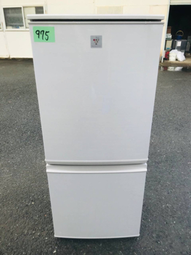 975番 シャープ✨ノンフロン冷凍冷蔵庫✨SJ-PD14A-C‼️