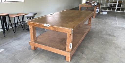 お洒落☆カフェテーブル☆引取り限定☆作業台にも☆