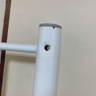 組み立て式パイプ二段ベッド　ホワイト [中古]の画像