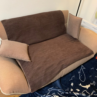 茶色のソファ譲ります！の画像