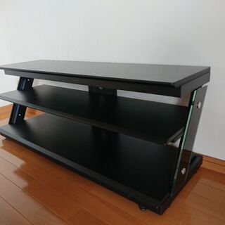 テレビ台　キャスター付　ブラックの画像