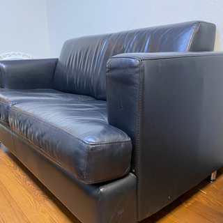 【無料でお譲りします！】黒いソファーの画像