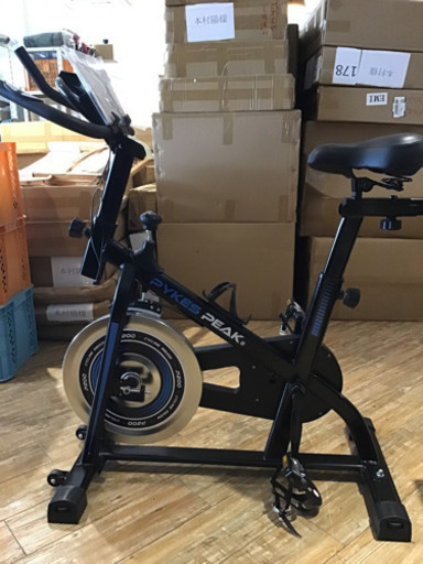 【美品】スピンバイク　トレーニング　筋トレ　有酸素運動　青黒