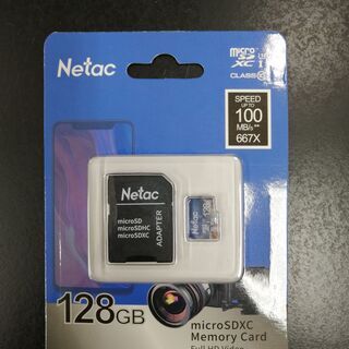 Netac microSD 128GB microSDXC UHS-I 最大100MB/s U3 A1 V30 C10 Full HD Nintendo Switch対応 SDアダプター付　新品・未使用・未開封の画像