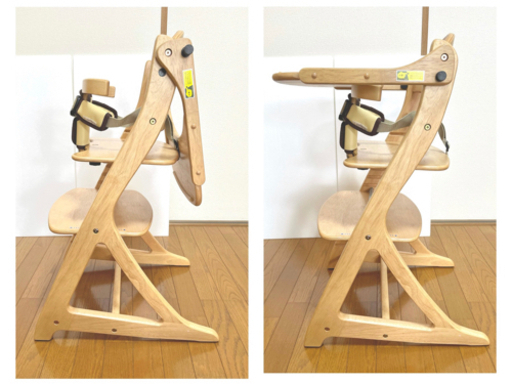 《購入者様決まりました》【期間限定出品】yamatoya すくすくチェア スリムプラス(ベビーチェア) + オプションセーフティーベルト付き