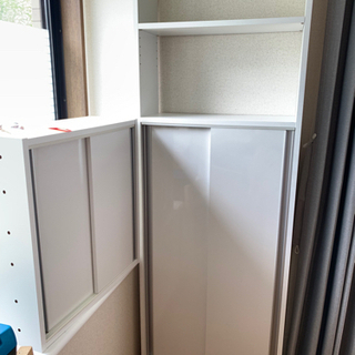 【お譲り先決定】ディノス家具　薄型引き戸パントリー　収納家具