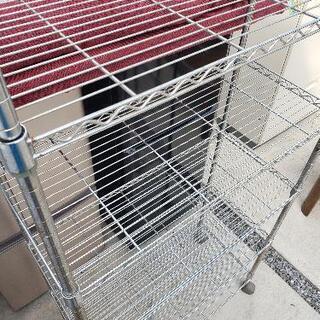 シルバーラック スチールラック 5段 キャスター付　幅75×奥行35×高さ159cmの画像