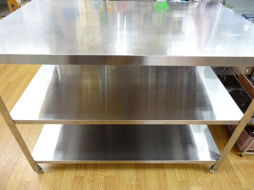 ステンレス 調理台 作業台 幅120cm 3段タイプ 業務用 厨房 ワークテーブル 西岡店