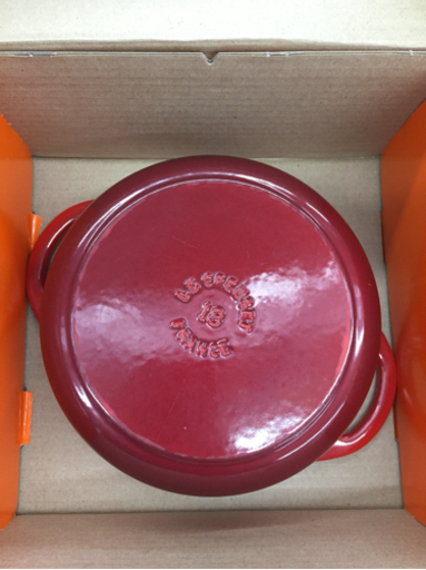 ル・クルーゼ 両手鍋 18cm レッド オシャレ 鋳物 ブランド