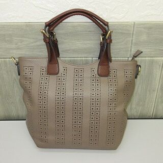 si0803　FIRANO　バッグ2点セット　ブラウン系　2WAYバッグ&ミニショルダー　鞄　 トートバッグ　ショルダーバッグ　ファッションの画像