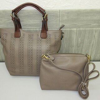 si0803　FIRANO　バッグ2点セット　ブラウン系　2WA...