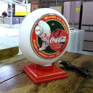 ガソランプ DELICIOUS AND コカコーラ 幅23.5cm 緑/赤/白 ガス ガソライト 照明 ガレージ バー アメリカン 札幌市東区 新道東店