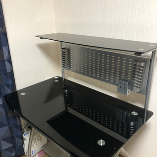 無料、早い者勝ち【美品】ニトリ　ガラステーブルパソコンデスク