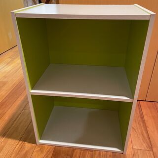 【あげます】カラーボックス (ライトグリーン)