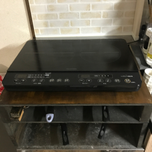 決まりました　美品　2口IHコンロ　IRISOHYAMA