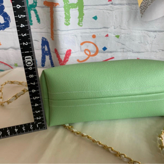 ハンドメイド　フェイクレザー　ショルダーバッグの画像