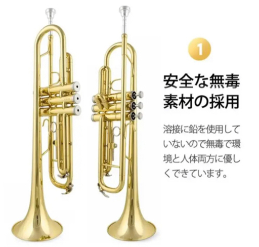 アルトサックス11点セット E Saxophone ゴールドラッカー ケース付き
