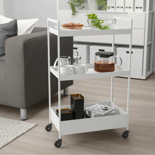 【新品　2台】IKEA NISSAFORS ニッサフォース ワゴン　ホワイトの画像