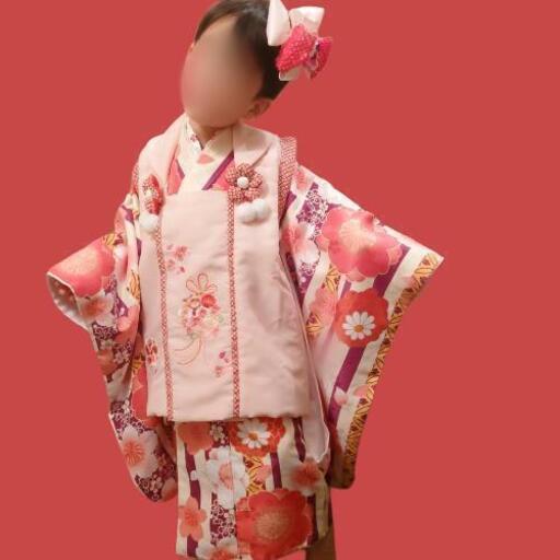 七五三 女の子 女児 3歳 三歳 5点 セット 被布 着物