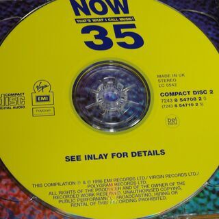 NOW 35 2CD THAT'S WHAT I CALL MUSIC!　Spice Girls　George Michael　Pet Shop Boys の画像