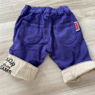 男の子 moujonjon 車 青パンツ 80㎝の画像