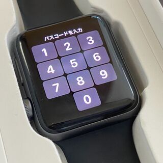 Apple Watch 3 42mm GPS スペースグレイアルミニウム　ブラックスポーツバンド