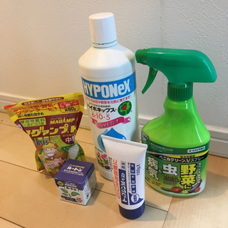 ほぼ使っていない肥料・植木用殺虫剤など