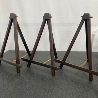 小型イーゼルスタンド×3 ブラウン 美品