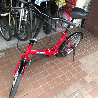 ★美品★20インチ　折り畳み自転車　レッド