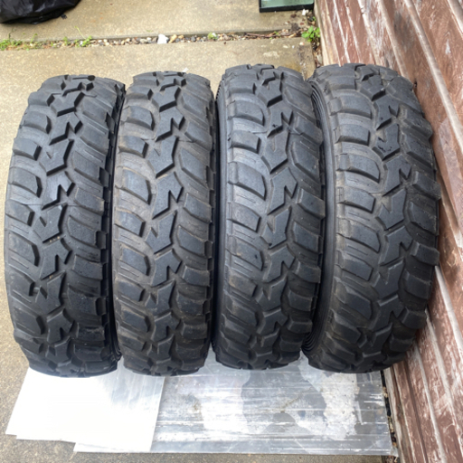 中古バリ山 グラントレックMT２　235/85R16 4本セット ジムニー純正スチールホイール装着済 ジムニー