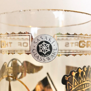 【ネット決済・配送】東洋佐々木ガラス　世界のスポーツカーブランド　ロゴ入り　レトロ　アンティーク　ヴィンテージ　ビンテージ　コレクション　希少　レア　ササキ Sasaki Glassware Mini-Look Great Sports Cars in the World logo retro antique vintage collection rareの画像