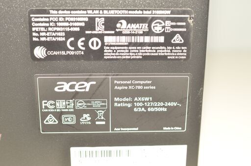 ACER AX6W1 デスクトップPC Windows10+Office 高性能 i7-6700 爆速SSD256GB+大容量HDD1