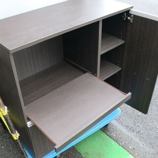 引取り歓迎◆キッチン収納　レンジ台　90幅X40奥X80高　　ブラウン　使用感少なめ　有料配達可 の画像